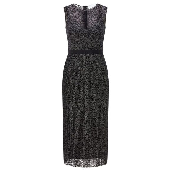 Boss Womens/Ladies Delyra Midi Dress / Black/Silver
